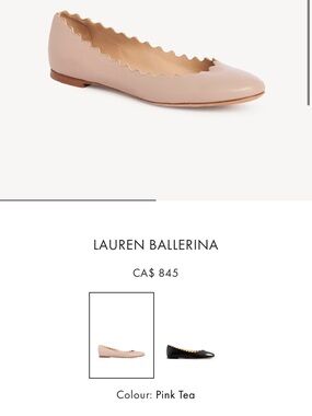 Chloe Lauren Ballerina Flat in Pink Tea